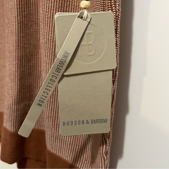 NWT Hudson & Barrow Knitwear XL Striped Collared Polo Shirt - Picture 3 of 7